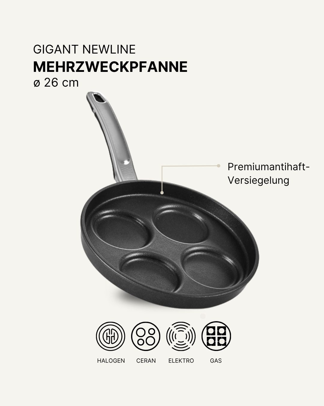 GIGANT Newline Mehrzweckpfanne, Pancakepfanne